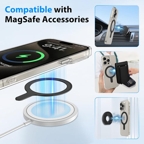 for MagSafe Ring, Compatible with MagSafe Sticker, 4 Pack Universal Magnetic Adapter Ring Compatible with Magsafe Accessories & Wireless Charging ...