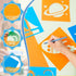24 Pieces Stencils for Kids 8 Inches Drawing Stencils Chalk Stencils Large Washable Geometric and Garden Themed Primary Shape Template for Kids To...