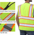 Reflective Vest High Visibility Two Tone with Pockets and Zipper, ANSI Class 2 Compliant, Yellow with Orange Trim XL...