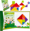 Wooden Puzzle Tangram Book, Travel Magnetic Puzzle, Travel Games Montessori Shape Pattern Blocks Jigsaw for Kids Adult Challenge IQ Educational To...