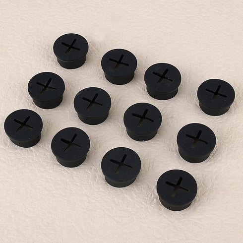 12pcs Cable Cord Grommet 3/4 Inch, Wire Cable Grommet Hole Cover with Storage Case, Rubber Cords and Cables Organizer for Desk Wire Holders for De...
