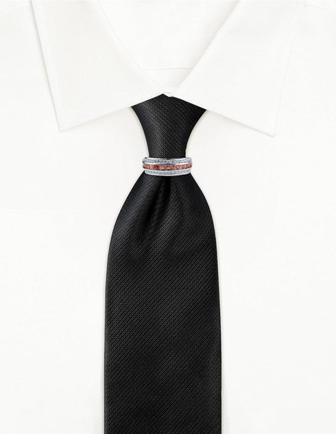 Mens Tie Ring Tie Clasp Necktie Clips Holder Bar Accessories for Necktie Gold Silver Tone...