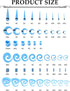 Ubjuliwa 102Pcs Ear Stretching Kit 14G-00G Ear Gauges Expander Set Acrylic Tapers Plugs Tunnels Horseshoes Taper Spiral Tapers Gauges for Ears Bod...
