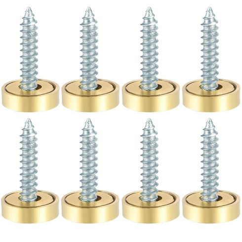 TOP-VIGOR 8pcs 16mm Mirror Screws, Stainless Steel Brushed Screws Cap Cover Nails Fasteners for Decorative Mirror...