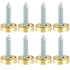 TOP-VIGOR 8pcs 16mm Mirror Screws, Stainless Steel Brushed Screws Cap Cover Nails Fasteners for Decorative Mirror...