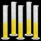 5Pack 250ml Plastic Graduated Cylinder, Transparent Measuring Cylinder Durable Lab Test Tube Flask, 2-Sided Measuring Lines Graduated Cylinder Bea...