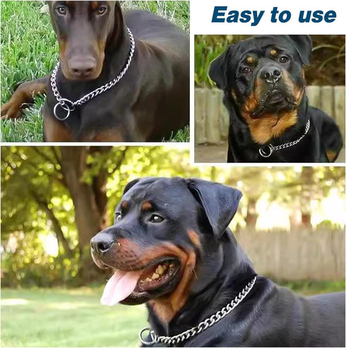 15.7 Inch Dog Choke Chain Collar, Dog Chain Collars, Choke Collar for Small&Medium Dogs Pet Training Walking Choker...