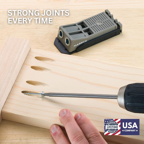 Massca Pocket Hole Jig - Perfect for Joinery Woodworking DIY Carpentry Projects (Jig only)...