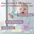 WeeSprout Handheld Teether Set (Matte Green, Pink & Off White)...