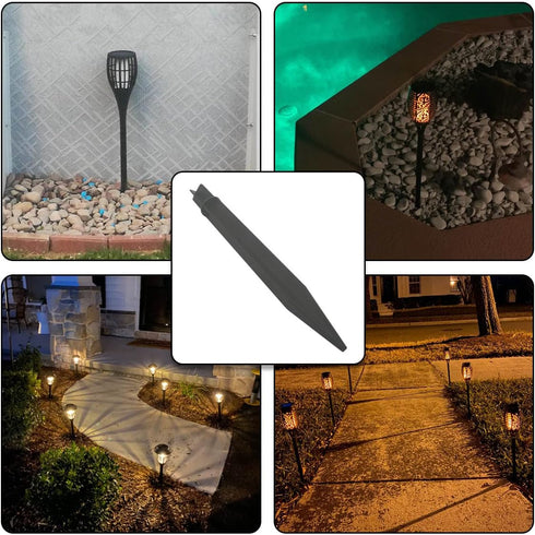 6PCS 8.25 Inch Reinforced Ground Spikes, Solar Lights Spikes ABS Plastic Lights Replacement Stakes, Ideal for Solar Pathway Lights Garden Lights T...