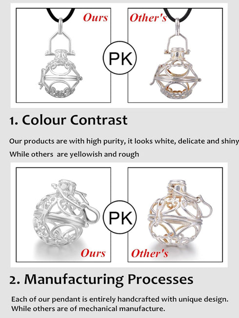 EUDORA Harmony Bola Rose Gold Angel Caller Pregnancy Women Necklace Wishing Chime Mexico Ball Lockets Pendant...