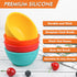 Webake Small Silicone Bowls, 4 Pack 8oz Prep Bowls Unbreakable Ice Cream Snack Bowls Side Dishes Small Bowls for Dipping Prep Dessert Serving, Ove...