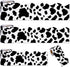 Whaline 98.4ft Cow Print Bulletin Board Borders 3 Sizes Black White Cow Die-Cut Bulletin Board Stripes Rolled Bulletin Board Trim for Cow Party Bi...