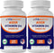 Vitamatic Vitamin D2 60 mcg (2400 IU) - Ergocalciferol - 180 Vegetarian Tablets (180 Tablets (Pack of 1)) (2 Bottles)...