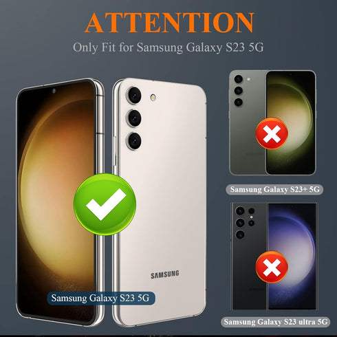 YMHML 3 Pack for Samsung Galaxy S23 Screen Protector Tempered Glass Upgrade Fingerprint Unlock Compatible for 3 Pack Camera Lens Protector, HD Cle...