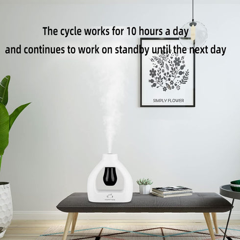 Waterless Essential Oil Diffuser - 3 Time Settings, Adjustable Mist, Rechargeable & Portable - Ideal for Bedroom, Yoga Room, Office...