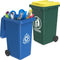 Wiosi Mini Garbage Trash Pen Holder for Desk | Tiny Recycle Bin Pencil Holder Green & Blue, Pack of 2 | Storage for Pencil & Pen | Office Statione...