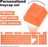 MECCANIXITY 108 Keys Pudding Keycaps Set OEM Profile 60 Percent ABS for Mechanical Keyboard Layout, Orange Double Shot...