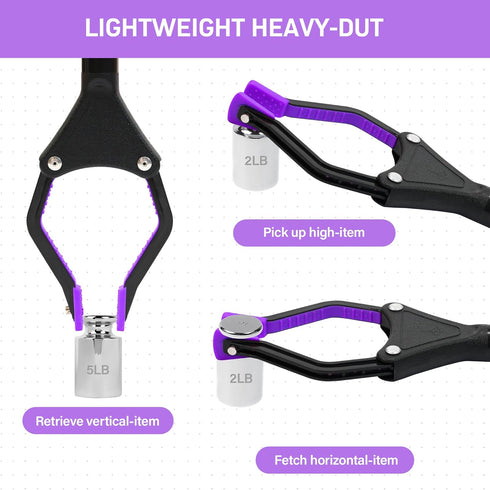 32 inch GrabRunner Folding Reacher Grabber Tool with Magnet(Purple)...