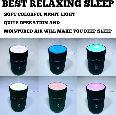 Portable Mini Humidifier for Car 220ML Small Cool Mist Humidifiers USB Personal Desktop Humidifier for Baby Bedroom Car Travel Home Office Auto Sh...