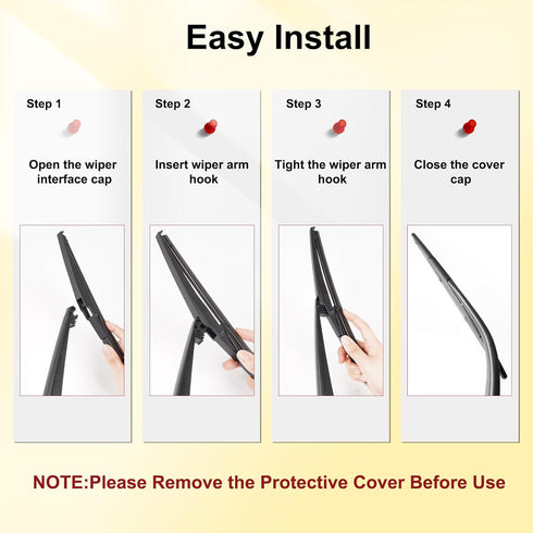 MIKKUPPA Rear Wiper Arm Blade, Replacement for 2002-2016 Subaru Forester, 2005-2014 Outback, 2005-2008 Impreza, Back Window Windshield Wiper Assem...