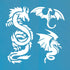 BENECREAT 6x6" Dragon Metal Stencils, Chinese Dragon Stencils for Wood Canvas Wall Painting Crafts and Decorations...