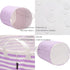 Sea Team 19.7 Inches Large Sized Waterproof Coating Ramie Cotton Fabric Folding Laundry Hamper Bucket Cylindric Burlap Canvas Storage Basket (19.7...