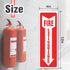 Fire Extinguisher Sign with Down Arrow, Safety Stickers, 15 Pack 4" x 12" Fire Extinguisher Signs Stickers, Durable Self Adhesive Decals, Weatherp...