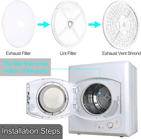 10 PCS Dryer Exhaust Filter for Panda Dryer Filter - 365 days warranty-Universal Lint Filter Cloth Dryer Replacement Include 8 Exhaust Filters & 2 Air Intake Filters Compatible with Magic Chef/Son ya
