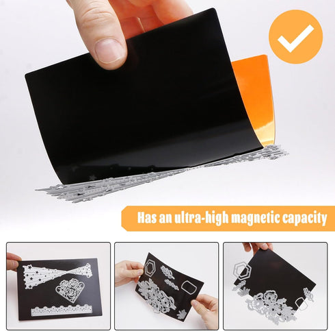 8 PCS Stamp and Die Storage Bag and Magnetic Sheet - Die Storage Set for Cutting,Scrapbooking,Storing Craft Dies, Embossers or Other Thin Metallic...