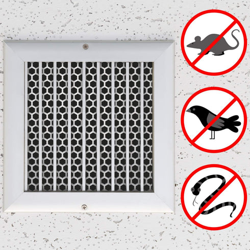 Dryer Vent Grill Dryer Vent Screen with Aluminum Built Bird Guards Inserts Stop Variety Birds Nesting in Dryer Vents and Bathroom Exhaust Vents Outdoor, 3 Inch to 8 Inch(4 Pack)