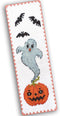 Povitrulya Counted cross Stitch Bookmark Kit 'Pumpkin Ghost' - DIY Embroidery set for Adults with Paper pattern, 16-count Aida Canvas and Presorte...