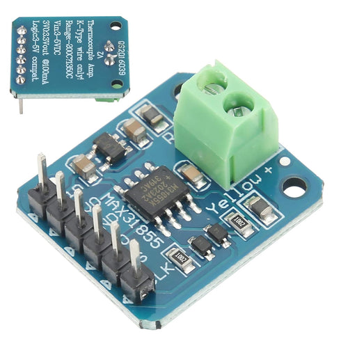 K Type Thermocouple Module,Max31855 K Type Thermocouple Breakout Board 200? to +1350? SPI Port Digital Output for K Thermocouple Probes Data Colle...