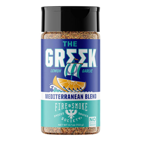 Fire & Smoke Society The Greek Seasoning | Mediterranean Flavors for Fish, Shrimp, Lamb, Pork | M 4.7 oz...