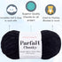 Premier Yarns Parfait Chunky Black 1150-10 (3-Skeins - Same Dye Lot) Weight S Bulky #6 Polyester Yarn for Crocheting and Knitting - Bundle with 1 ...