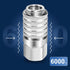 PD242 Series Steel Test Port and Diagnostic Equipment Quick Coupler with Female Pipe Thread, 1/8" Body Size, 1/4"-18 NPTF Thread Size, 2.12" Lengt...