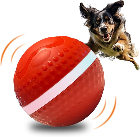 Peppy Pet Ball for Dogs, Smart Interactive Dog Toys Dog Ball with Led Flash Lights Active Rolling Ball for Large Dogs USB Rechargeable Wicked Dog ...