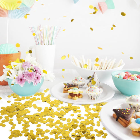 VCOSTORE 5000 Pieces Tissue Paper Confetti Circles, 1 cm Round Paper Table Confetti Circle Dots, Suitable for Birthday Wedding Party Decoration an...