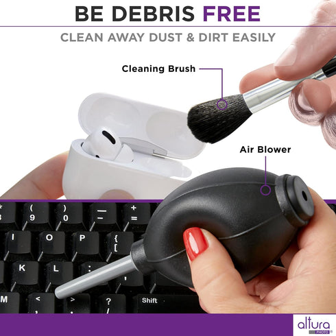 Altura Photo Laptop Cleaning Kit 5 pc - Keyboard Cleaning Kit - Includes Laptop Screen Cleaner, Air Blower, Brush, Keyboard Gel, & Microfiber Clot...