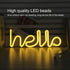 Neon Light,LED Hello Neon Word Sign Neon Letters Light Art Decorative Lights, Wall Decor for Christmas,Kids Room,Living Room,USB Battery Powered (...