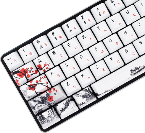 MOLGRIA Keycaps 71 Set for Gaming Mechanical Keyboard, Custom PBT OEM Profile Key caps Japanese Font with Keycap Puller for Cherry MX 71/61 60 Per...