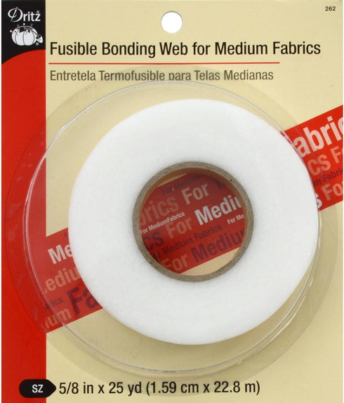 Dritz 262 Fusible Bonding Web, Regular Weight , 5/8-Inch x 25-Yards, White...