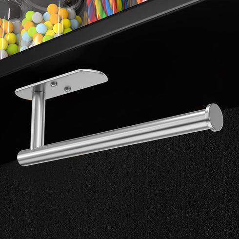 VAEHOLD Adhesive Paper Towel Holder Under Cabinet Mount, Wall Mounted Paper Towel Roll Holder for Kitchen Paper Towel, SUS304 Stainless Steel?Silv...
