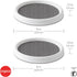 Copco 9 Inch Non Skid Pantry Cabinet Lazy Susan Turntable, Set of 2, Spinning Organizer for Kitchen, Countertop, or Bathroom, White and Gray...