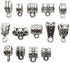 100g (About 125pcs) Mixed Tibetan Tube, Spacer Bail Bead Hanger Fit Charm European Bracelet Pendant (Antique Silver), 125...