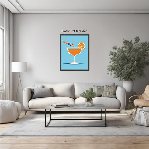 Posterizer 1 pcs-Colorful Cocktail Print-Fun Minimal Poster-Abstract & Modern Art-Retro Art- Art Poster Print for Home, Office, Store, Bar- unfram...