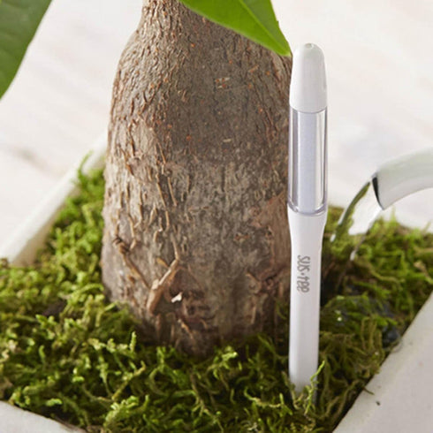 Sustee Aquameter, White, Medium, Set of 2 - Soil Moisture Meter for Potted Plants - Plant Water Sensor (Refillable Style)...