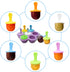 Silicone Popsicle Molds 7-cavity DIY Ice Pop Mold with Colorful Sticks For egg biting ice cream molds storage containers non stick cake molds (Pur...