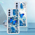 for Samsung Galaxy A15 5G Glitter Case Quicksand Floating Liquid Ultra Slim Fit Shockproof Silicone Case Protective Bumper Shell Case for Galaxy A...