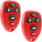 Key Fob Keyless Entry Remote fits Chevy Impala Monte Carlo/Cadillac DTS/Buick Lucerne 2006 2007 2008 2009 2010 2011 2012 2013 (Red), Set of 2...